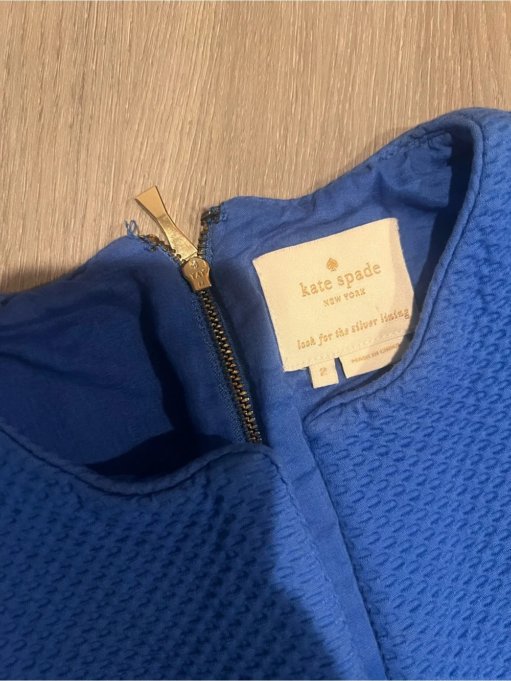 kate spade Bright Blue Textured Sleeveless Sheath Dress
